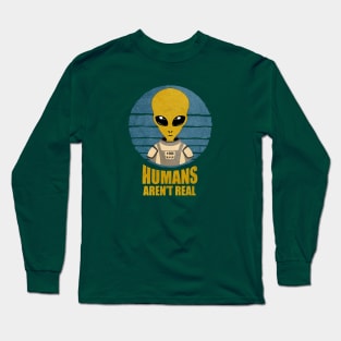 Alien Vintage Humans Aren't Real Long Sleeve T-Shirt